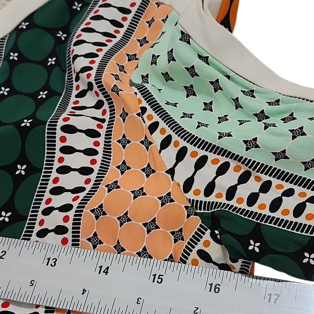 Sandro Shift Dress Womens (1) US XS - Multi Geometric Stripe Boho Chic Designer - Picture 4 of 13